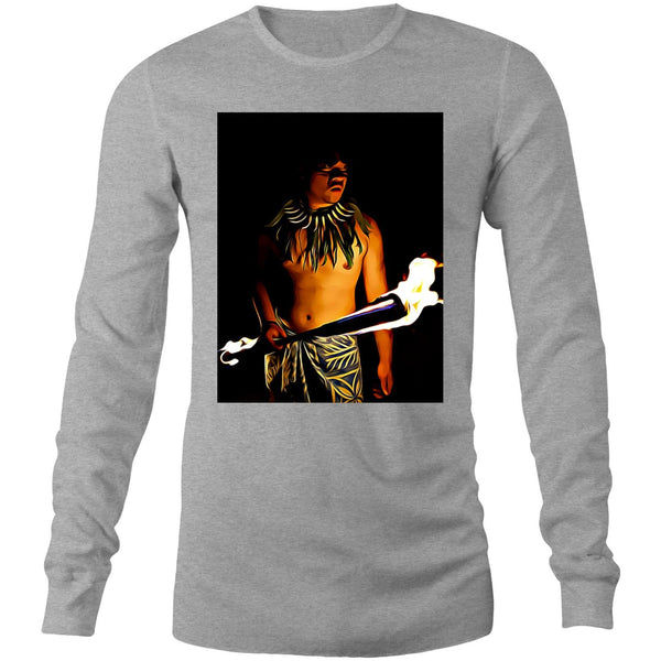 Siva Afi Warrior Long Sleeve T-Shirt - Measina Treasures of Samoa