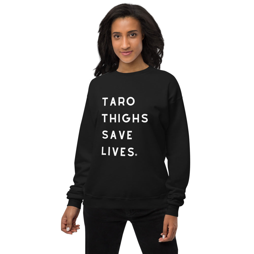 Taro Thighs Save Lives fleece sweatshirt USA - Measina Treasures of Samoa