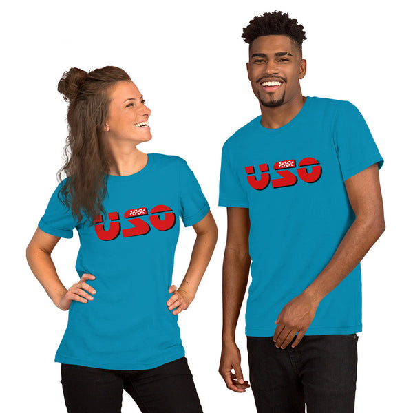 USO Short-Sleeve Unisex T-Shirt USA - Measina Treasures of Samoa