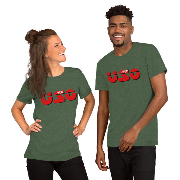 USO Short-Sleeve Unisex T-Shirt USA - Measina Treasures of Samoa