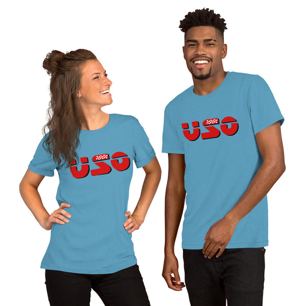 USO Short-Sleeve Unisex T-Shirt USA - Measina Treasures of Samoa