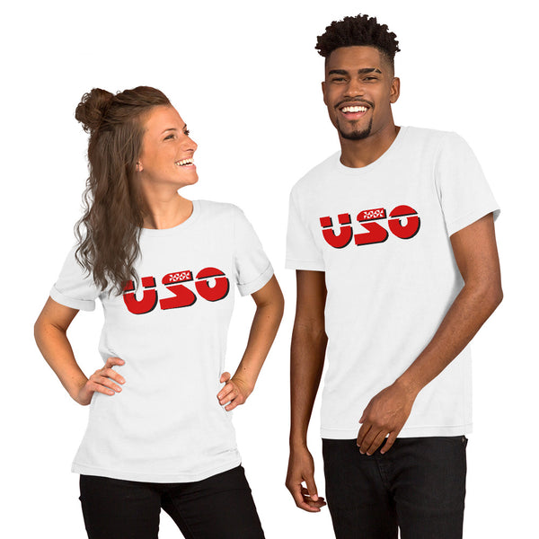 USO Short-Sleeve Unisex T-Shirt USA - Measina Treasures of Samoa