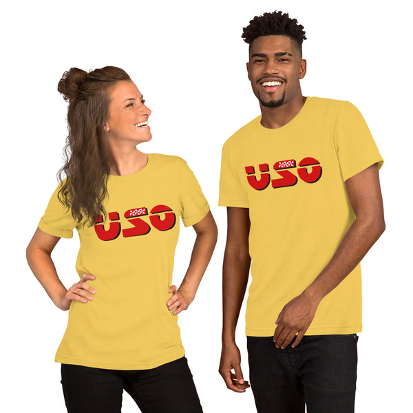 USO Short-Sleeve Unisex T-Shirt USA - Measina Treasures of Samoa